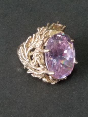 Lot 71. Silver and Lavender Amethyst Ring