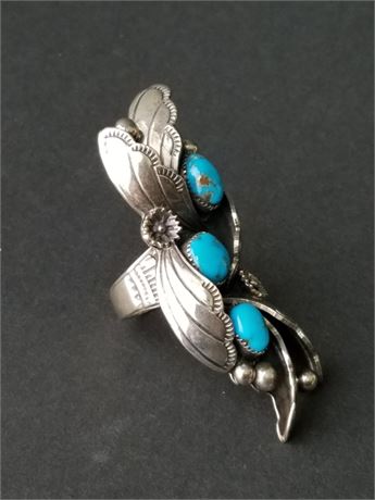 Lot 59. Loren Begay Navajo Sterling Silver and Turquoise Ring