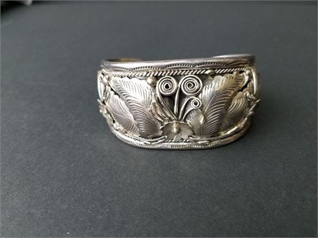 Lot 47. Fred James Prewitt Navajo Sterling Silver Cuff Bracelet