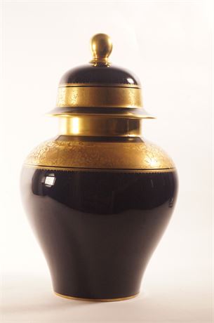 Lot 163. Rosenthal Cobalt and Gilt Urn