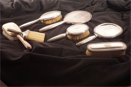 Lot 165. Group of Silver Brushes and Mirrors