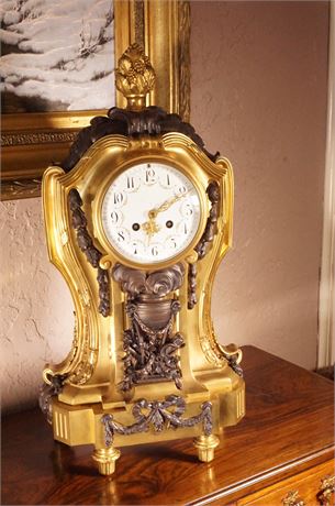 Lot 171. French Samuel Marti Bronze Mantle Clock