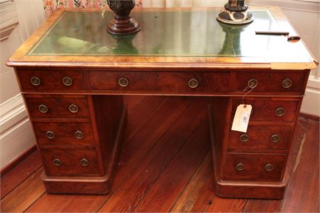 Lot 267. Leather top desk