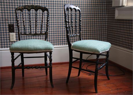 Lot 253. Pair of Painted Chairs