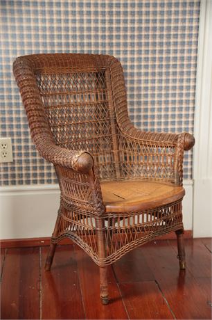 Lot 247. Wicker Chair with Cane seat