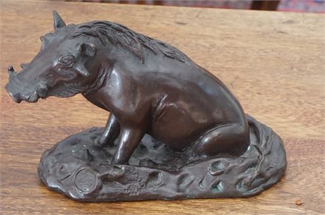 Lot 130. Bronze Warthog by Donald Greig