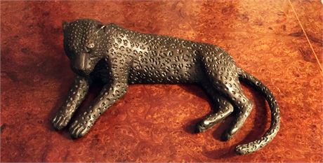 Lot 154.  Donald Greig Bronze Leopard Sculpture