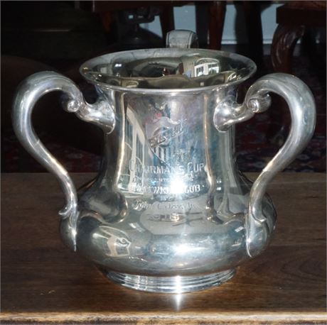 Lot 149. Sterling Three Handled Loving Cup Trophy