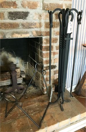 Lot 383.  Fireplace Set