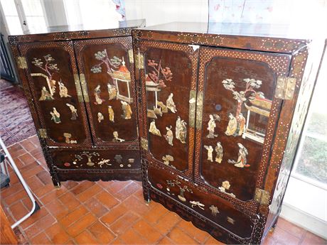 Lot 137. Compatible Pair of Asian Cabinets