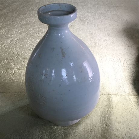 Lot 55. Pottery Vase with Light Blue Glaze