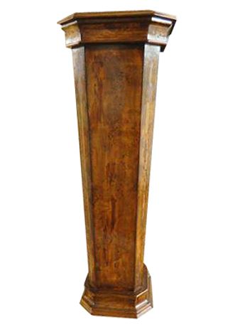 Lot 3: Burled Veneer Pedestal