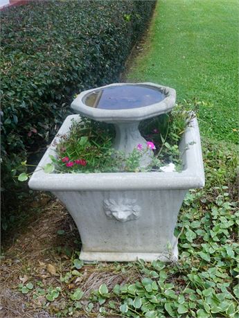 Lot 439. Concrete Planter and Birdbath