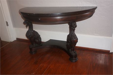 Lot 456. Demilune Carved Console