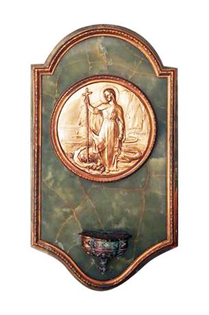 Lot 73. L. Tricard Religious Pendant on Marble Plaque