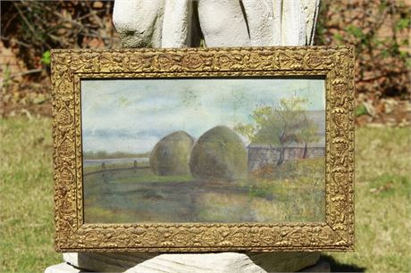 American School, Haystacks in a Farm Setting | Pajares En Entorno Campestre