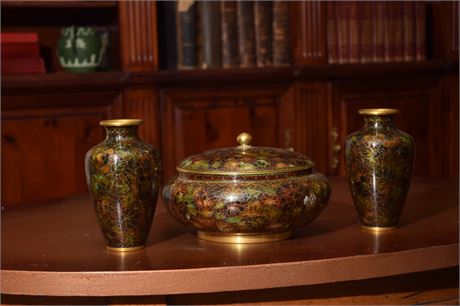 Cloisonne Garniture Set