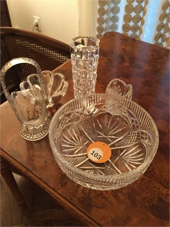 Miscellaneous Lot of American Cut Glass Items