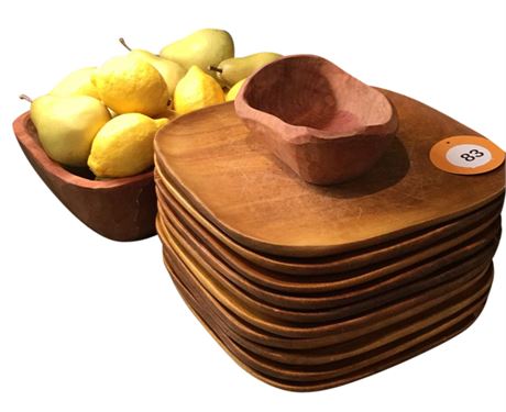 Assorted Wooden Trays et al