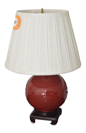 Chinese Sangre De Boeuf Porcelain Lamp