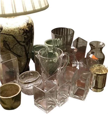 Miscellaneous Lot of Glass Vases