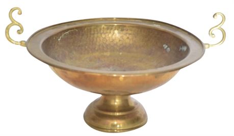 Hammered Brass Compote