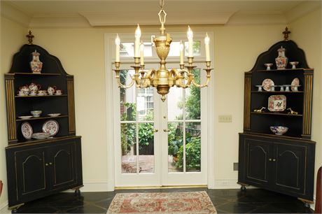 Pair Custom-Made Corner Cabinets by George Booker