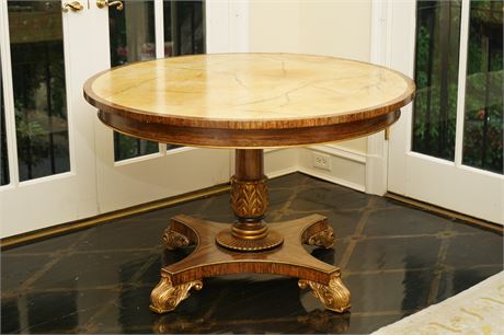 BAKER Regency Style Faux Rosewood Table