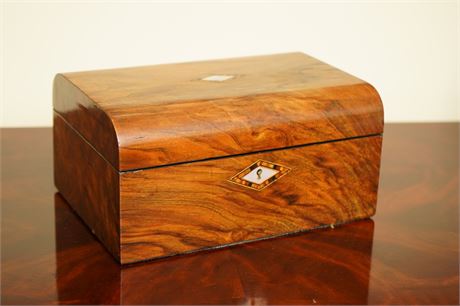 Victorian Walnut Document Box