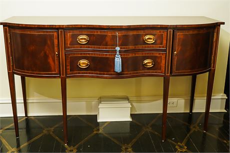 George III Style Serpentine Sideboard