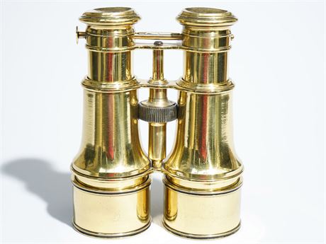 J. H. Steward Antique Brass Binoculars