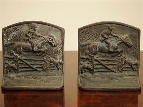 Equestrian Bookends in Cast-Iron