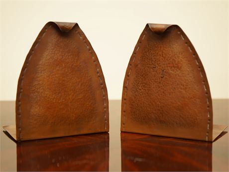 Arts & Crafts Copper Bookends