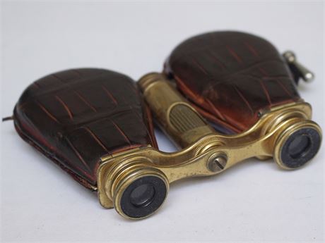 Lemaire Fabricant Brass and Patent Leather Opera Glasses