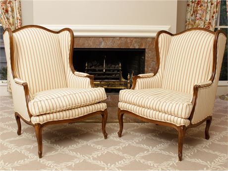 Pair of Louis XV Style Bergeres