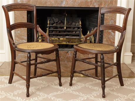 Pair Victorian-Style Side Chairs