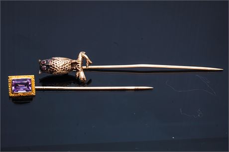 Two Antique Hat-pins