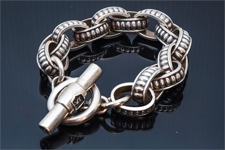 Kieselstein Cord -Sterling Link Bracelet