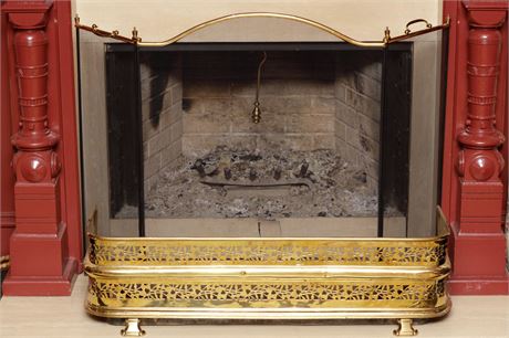 Brass Fireplace Screen