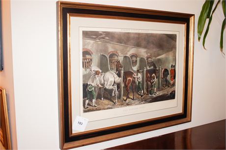 English Hunting Print, "The Hunting Stud"