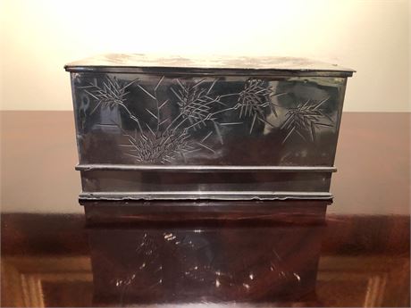 Chinese Pewter Jewelry Box