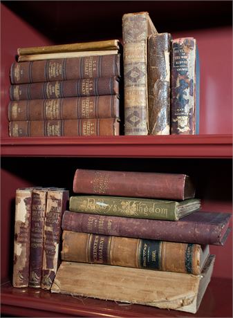 Assorted Leather Bound Books