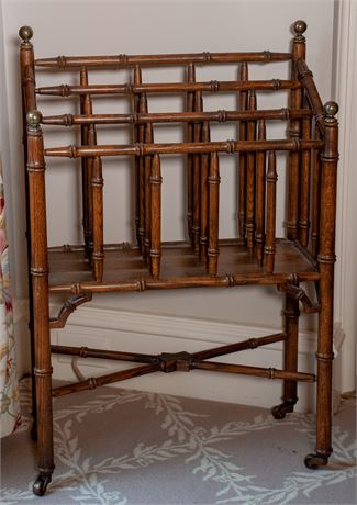 Regency Style Faux Bamboo Canterbury