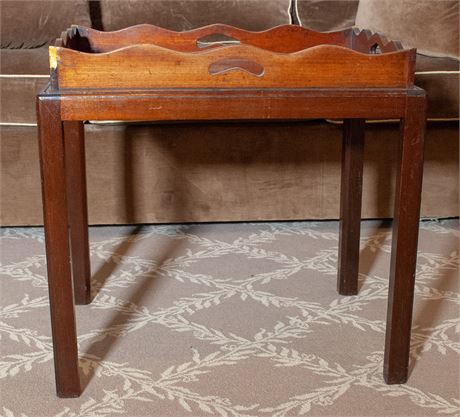 Antique Regency Mahogany Tray Table on Stand