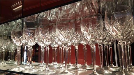 Set of 17 WATERFORD Wine Glasses