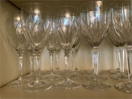 Set of Crystal Wine Glasses