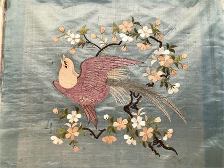 Chinese Embroidered Silk Panel