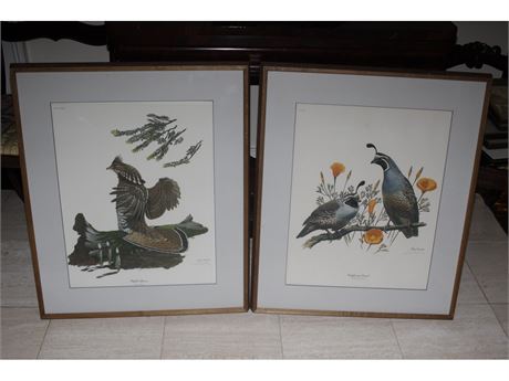 Pair Ray Harm Bird Prints