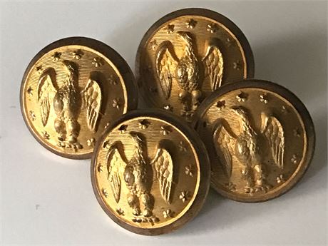 Four Confederate Officers Gilt Buttons