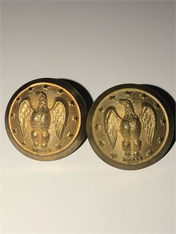 Two Confederate Officers Buttons